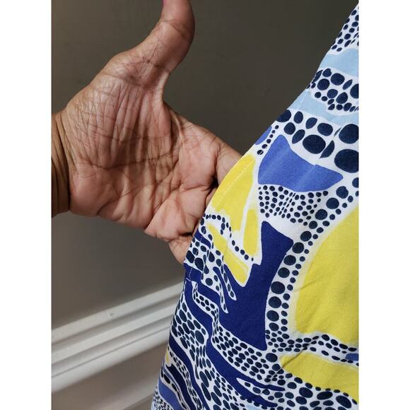 Crown & Ivy Sheath Dress Womens PS Multi Sailboat Print Sleeveless Ruffled Neck - Picture 10 of 11